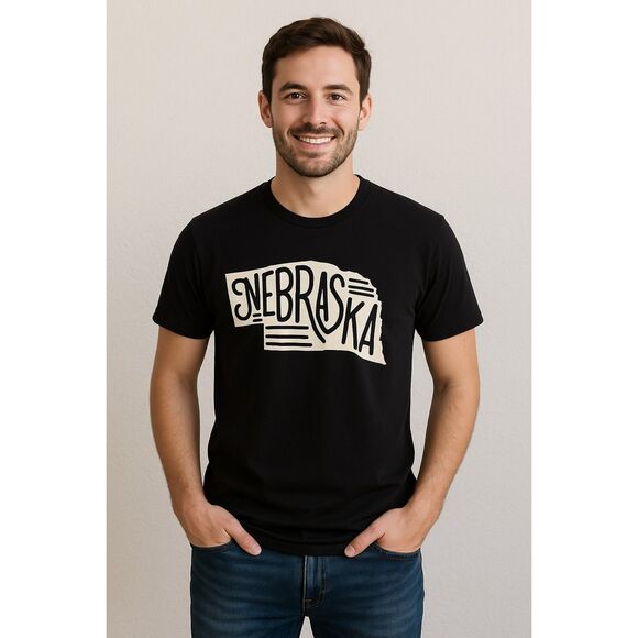 Bella + Canvas Nebraska Graphic Tee – Black – Size M – 100% Cotton - Picture 3 of 10